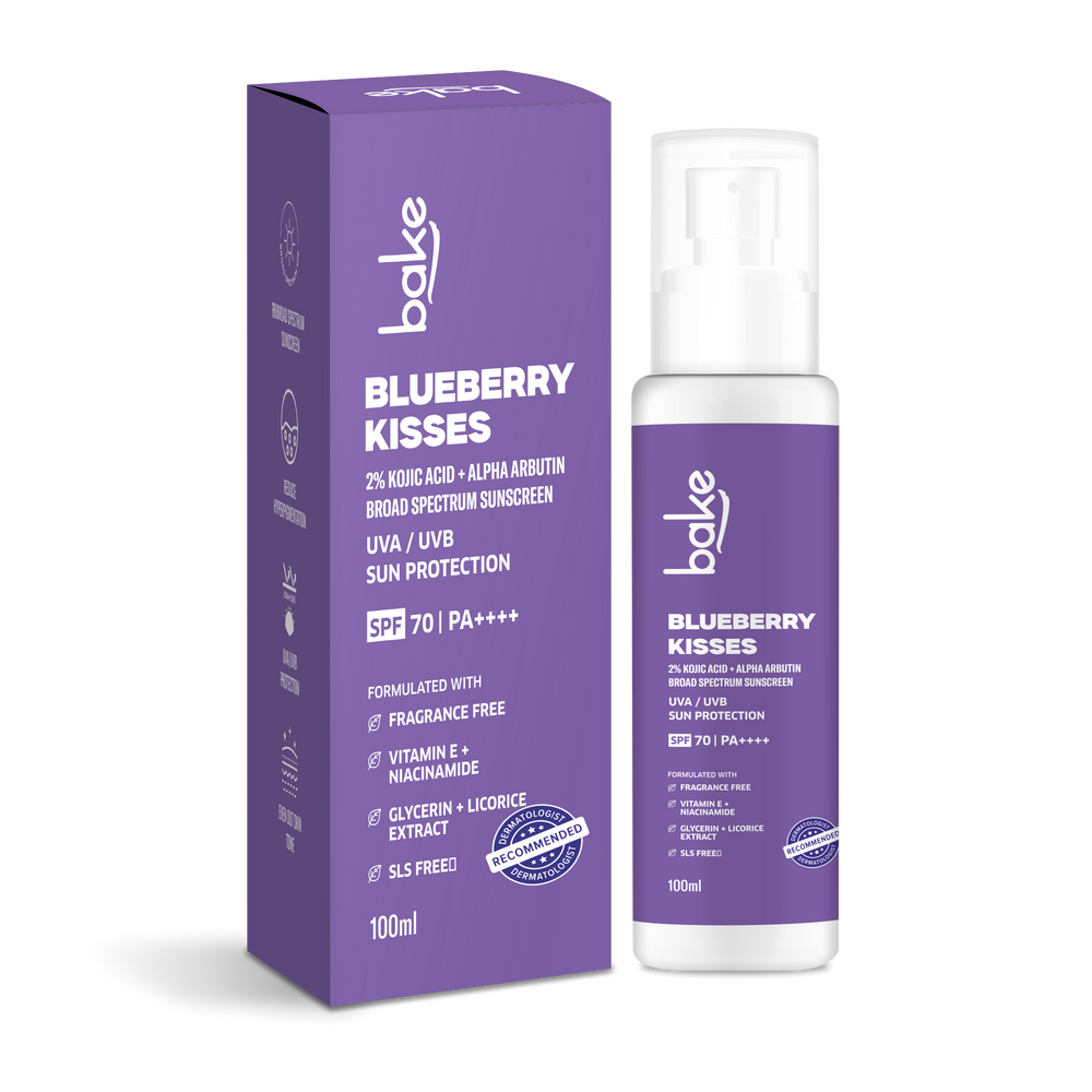 Blueberry Kisses Kojic Acid Sunscreen with 2% Alpha Arbutin SPF 70 PA+++