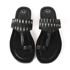 Monkstory Ikat Kolhapuri Sandals