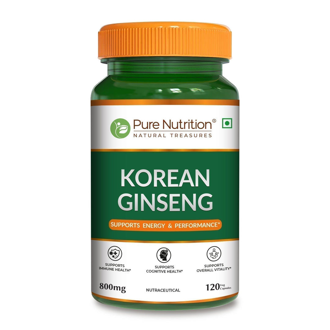 Korean Ginseng (Panax) Capsules 120 Count  Energy, Stamina & Brain Health