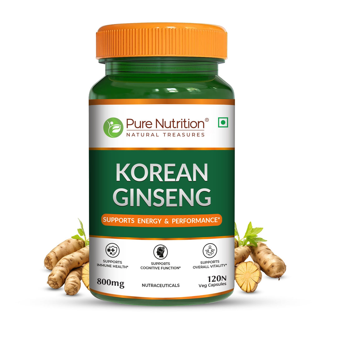 Korean Ginseng (Panax) Capsules 120 Count  Energy, Stamina & Brain Health