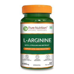 L-Arginine Supplement 1500mg - 60 Capsules