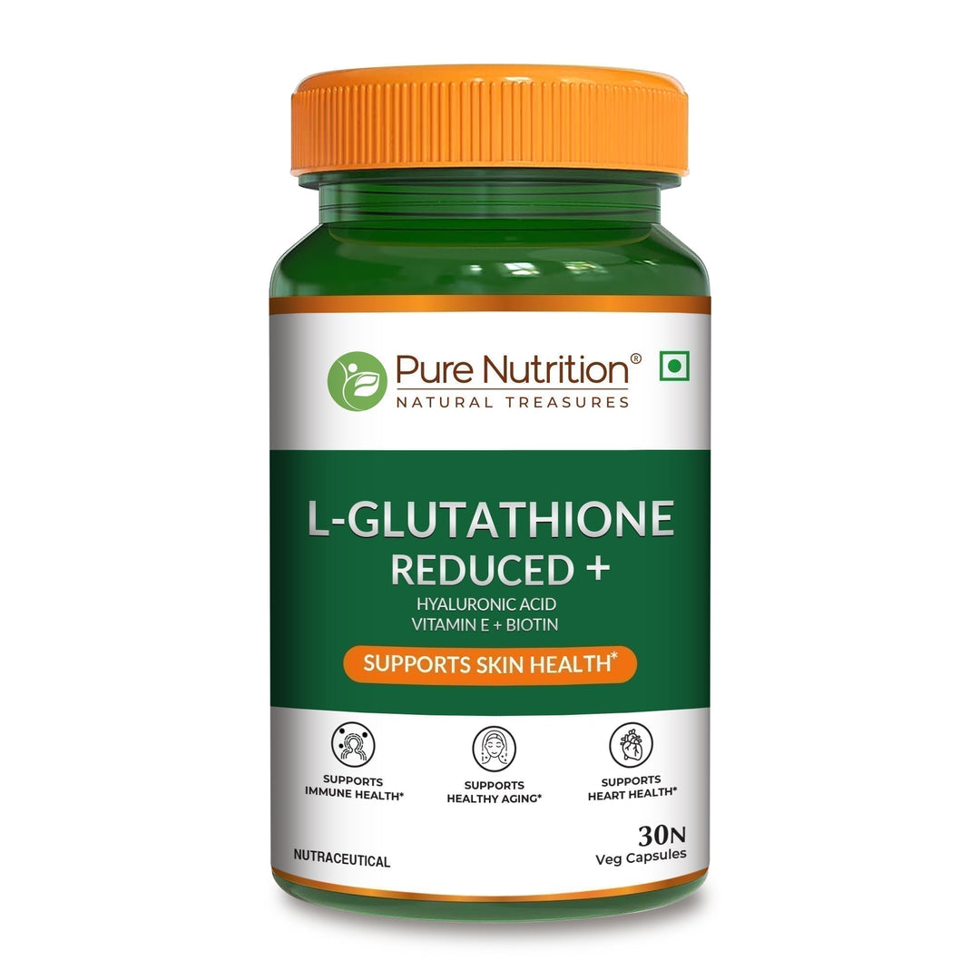 L-Glutathione Reduced+ with Hyaluronic Acid, Vitamin E, Biotin & Lycopene