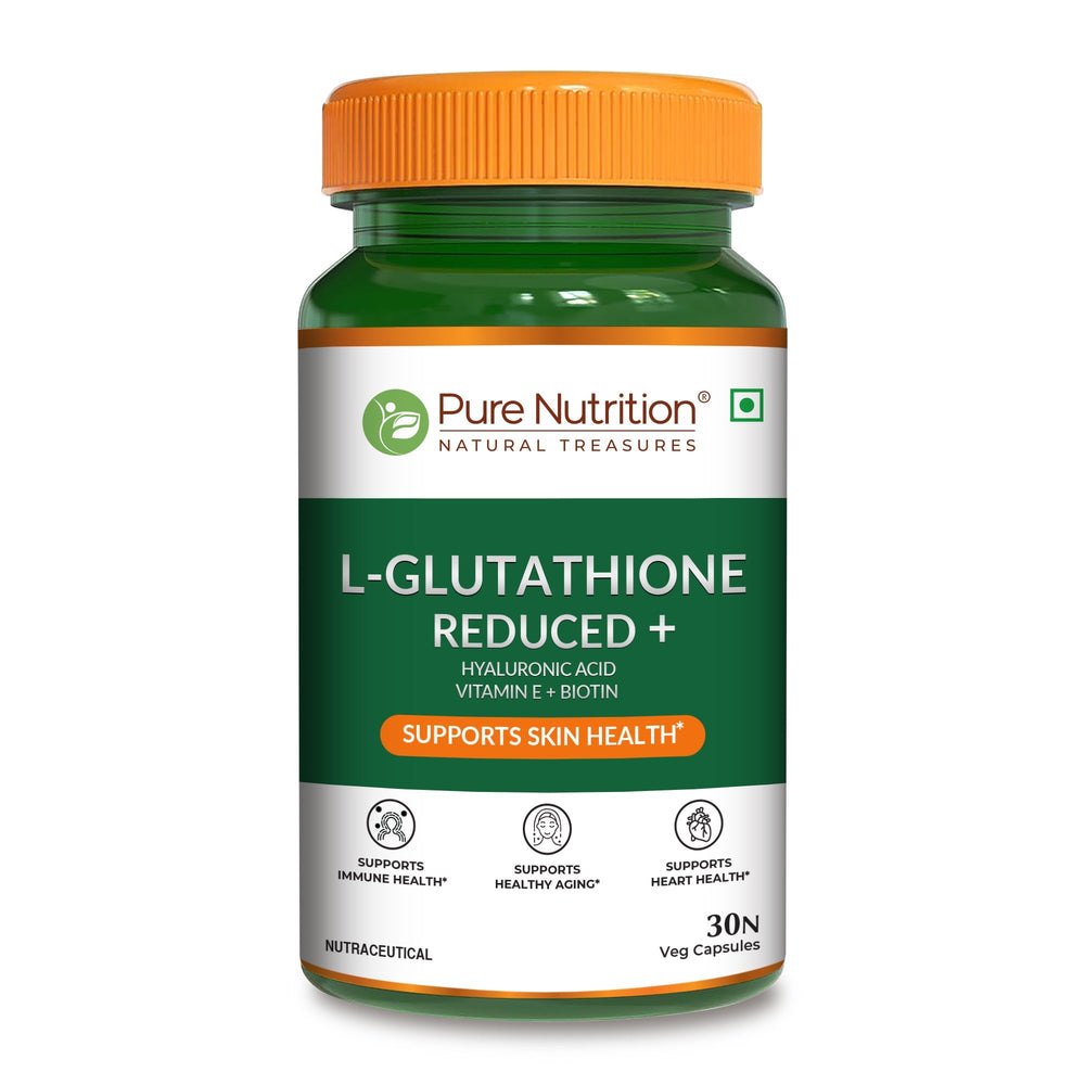 L-Glutathione Reduced+ with Hyaluronic Acid, Vitamin E, Biotin & Lycopene