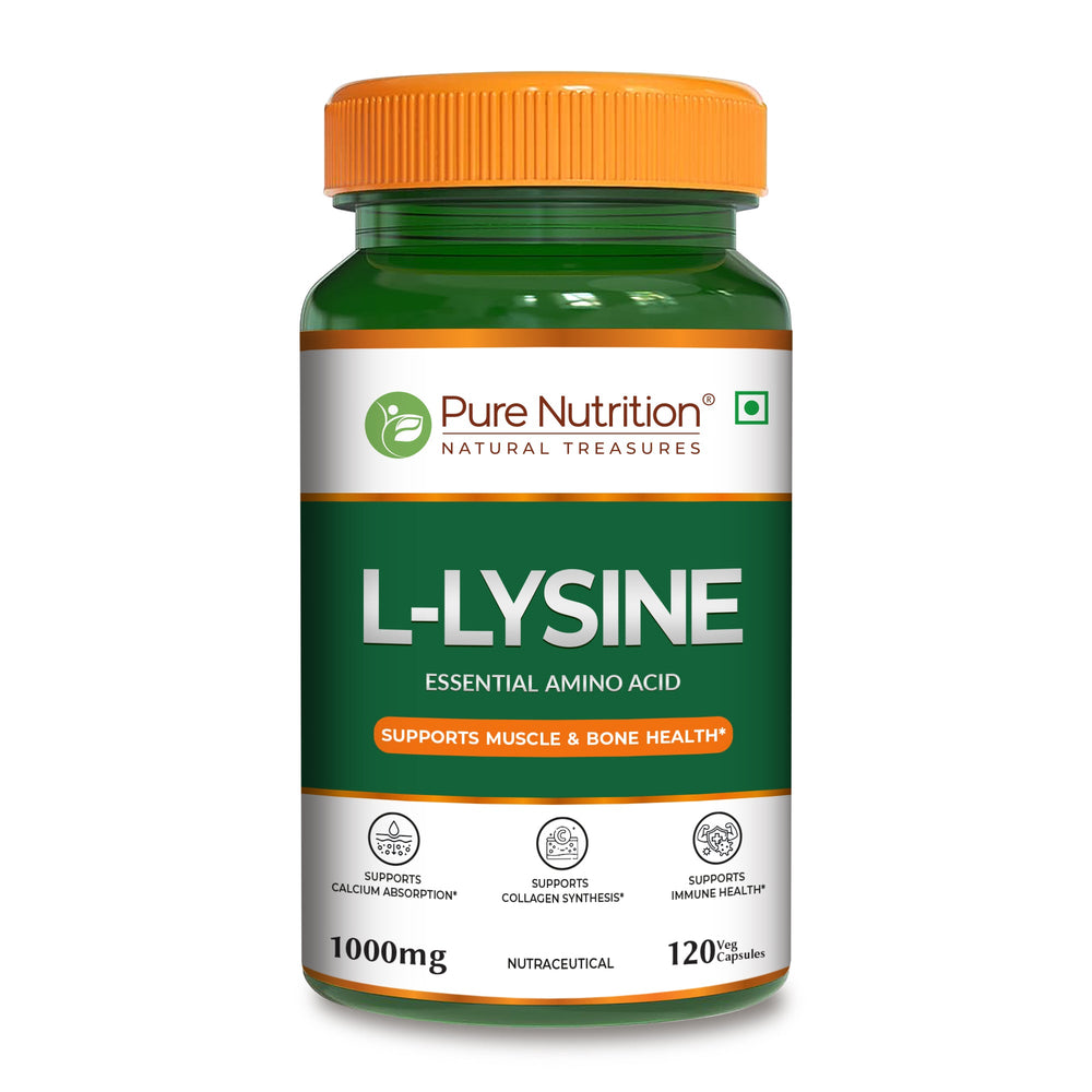 L-Lysine 1000mg Capsules  Immune Support, Muscle Strength & Calcium Utilization