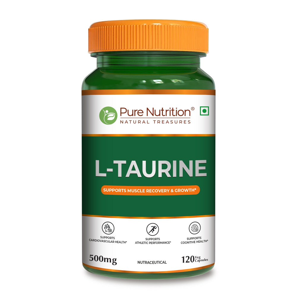 L-Taurine 500mg Veg Capsules  Hydration, Muscle Support & Energy