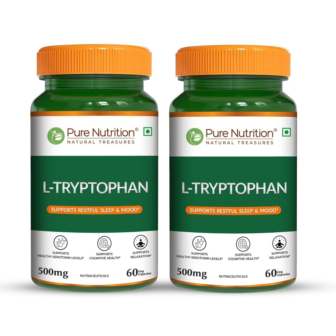 L-Tryptophan 500mg Veg Capsules  Mood Balance, Sleep & Wellness