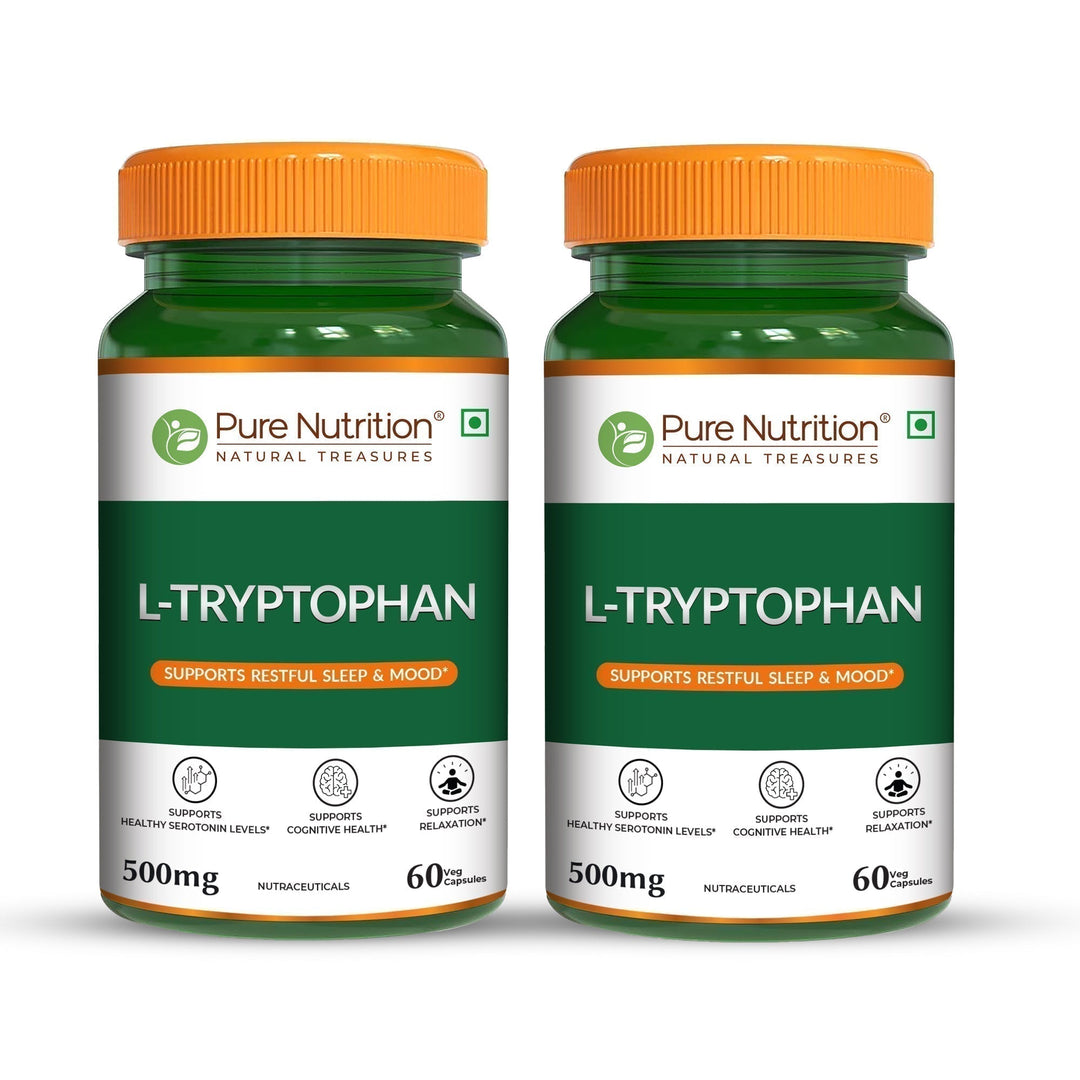 L-Tryptophan 500mg Veg Capsules  Mood Balance, Sleep & Wellness