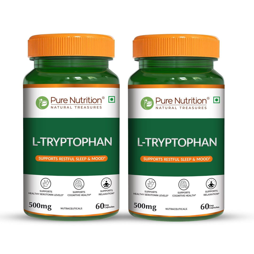 L-Tryptophan 500mg Veg Capsules  Mood Balance, Sleep & Wellness