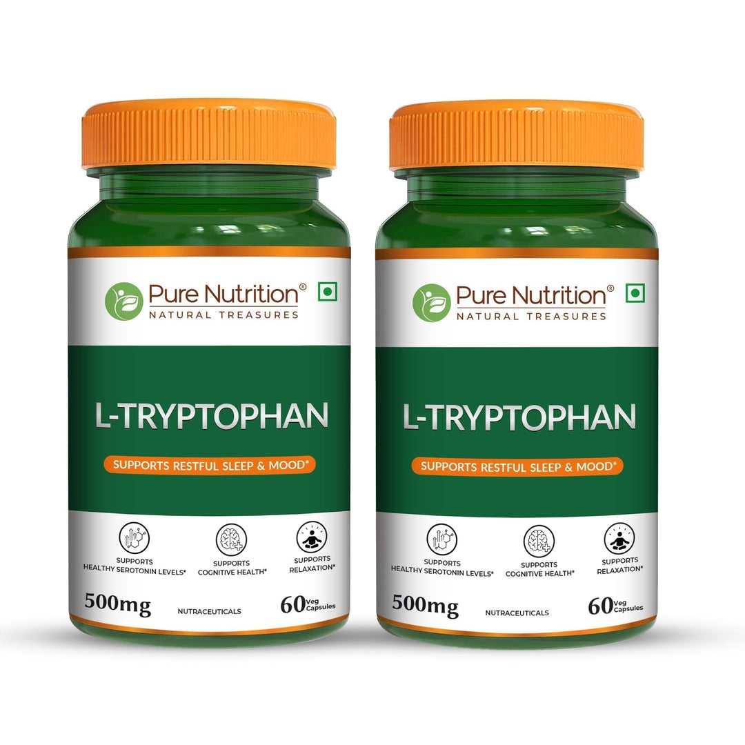L-Tryptophan 500mg Veg Capsules  Mood Balance, Sleep & Wellness