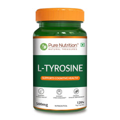 L-Tyrosine 500mg | Amino Acid Supplement for Focus, Mood & Stress Support | 120 Capsules