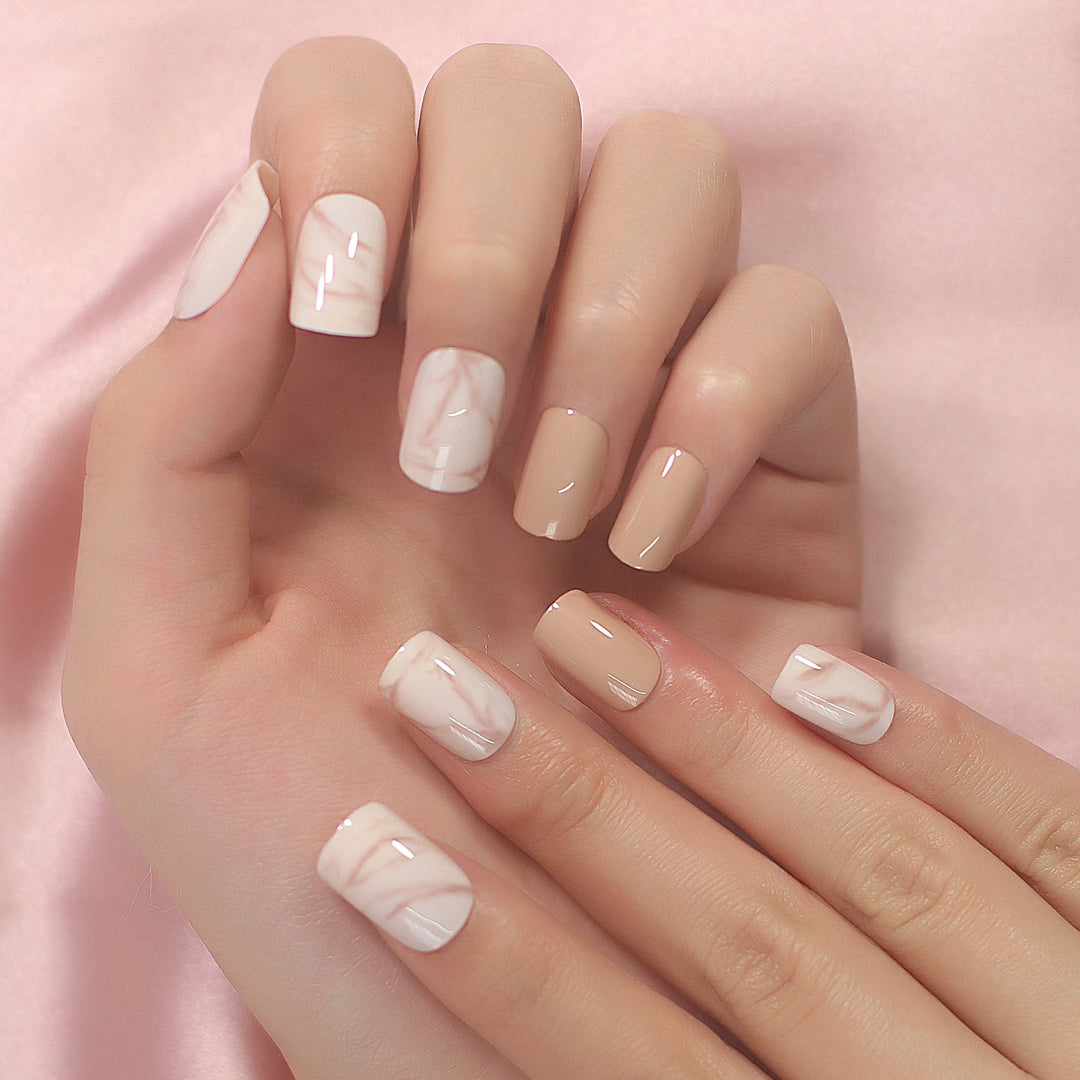 Pirouette | Medium Square, Press-On Nails