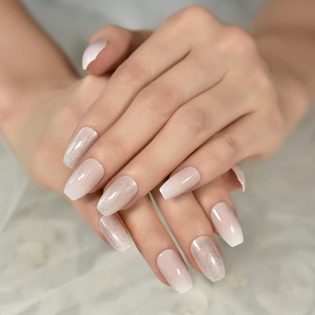 Gush Beauty Heavenly | Medium Coffin, Press On Nails