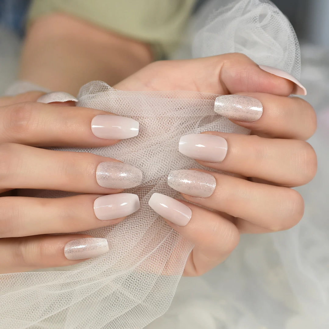 Gush Beauty Heavenly | Medium Coffin, Press On Nails