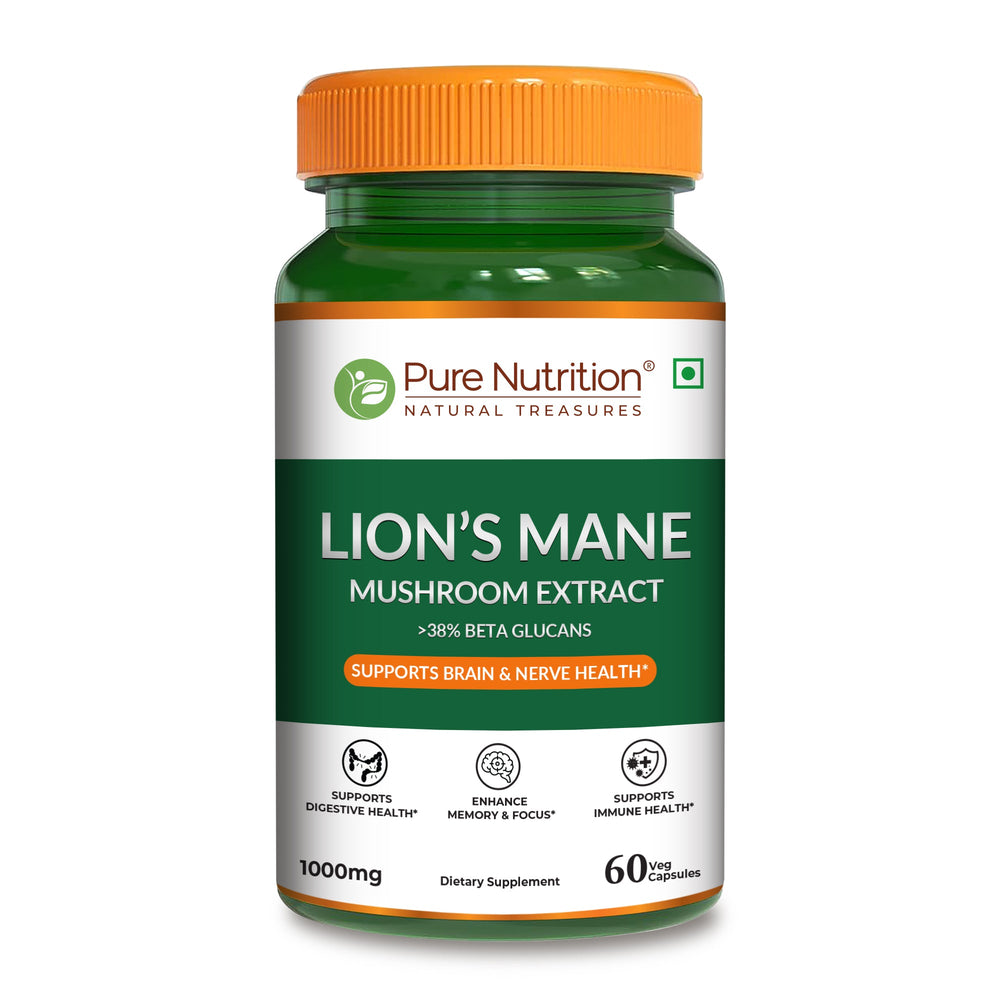 Lion's Mane Mushroom Extract 1000mg 38% Beta-Glucans | Brain & Cognitive Health
