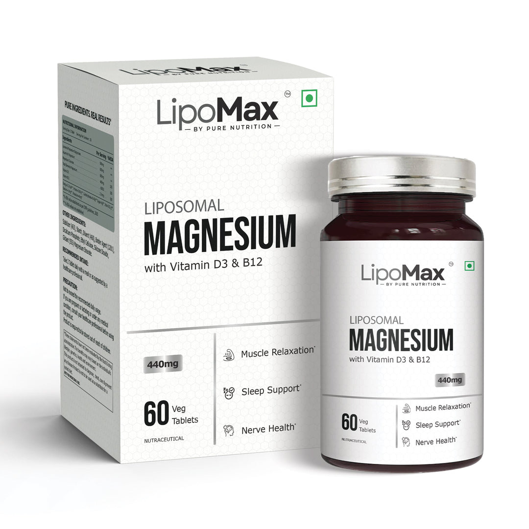 LipoMax Liposomal Magnesium 440mg with Vitamin D3 & B12