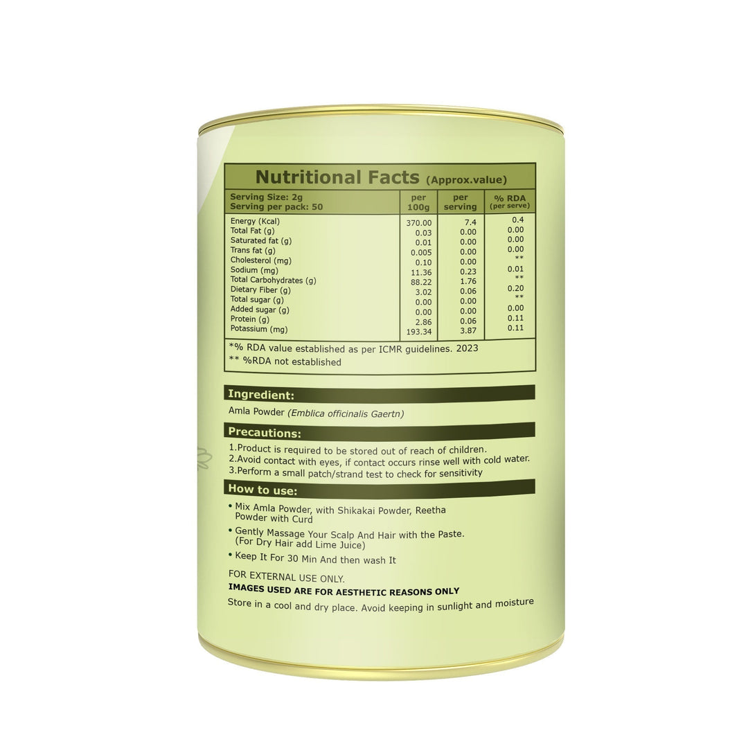 Organic Amla Powder  Natural Vitamin C | Hair, Skin & Immunity Support
