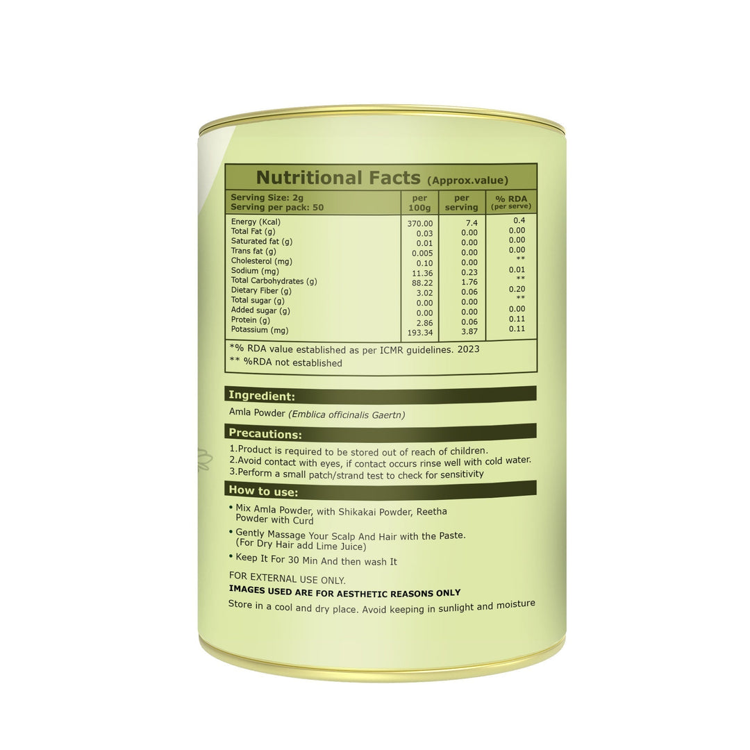 Organic Amla Powder  Natural Vitamin C | Hair, Skin & Immunity Support