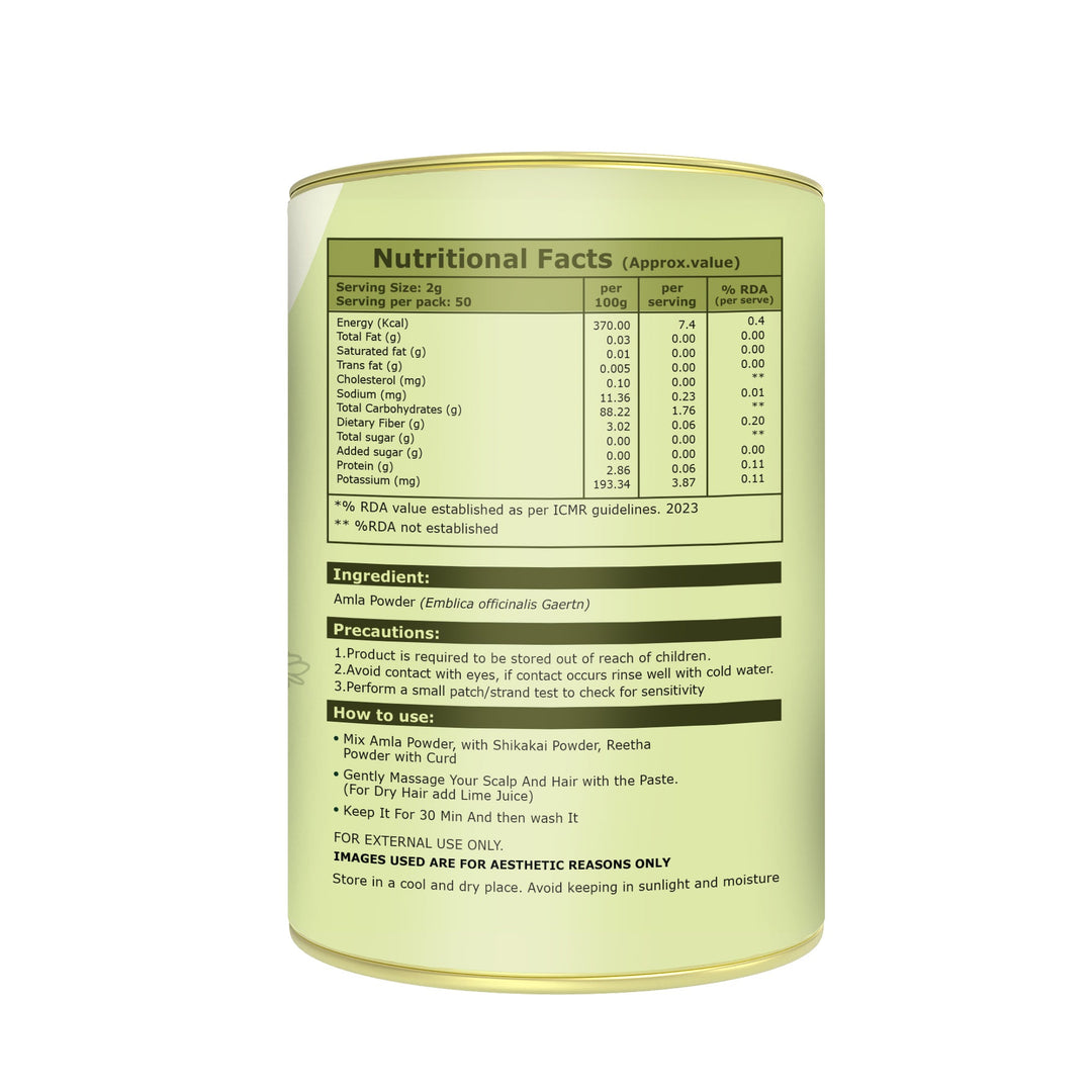Organic Amla Powder  Natural Vitamin C | Hair, Skin & Immunity Support
