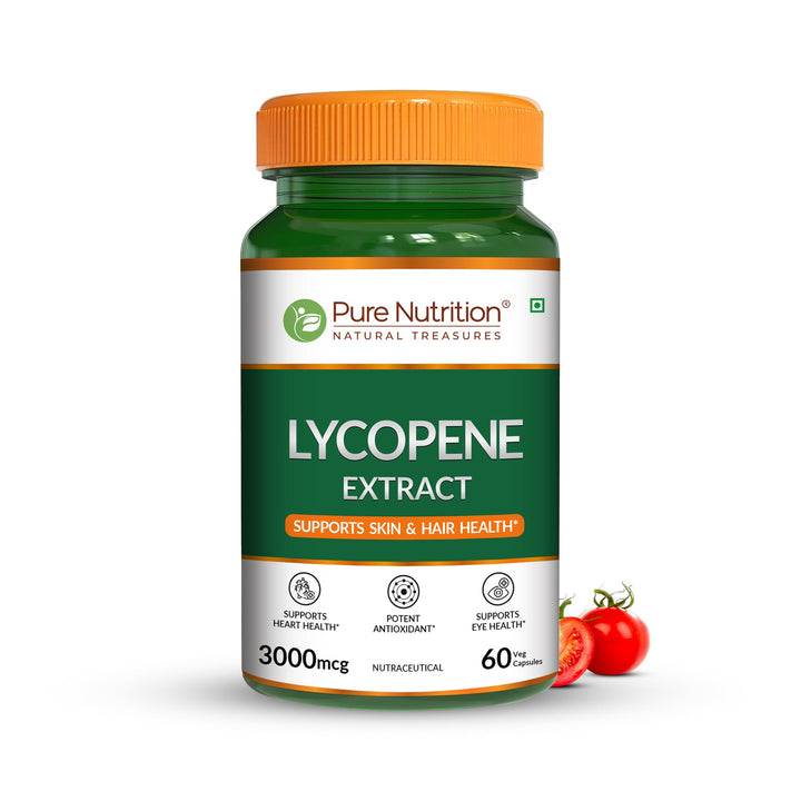 Lycopene Extract 3000 mcg  Skin, Hair, Eye & Antioxidant Support | 60 Caps
