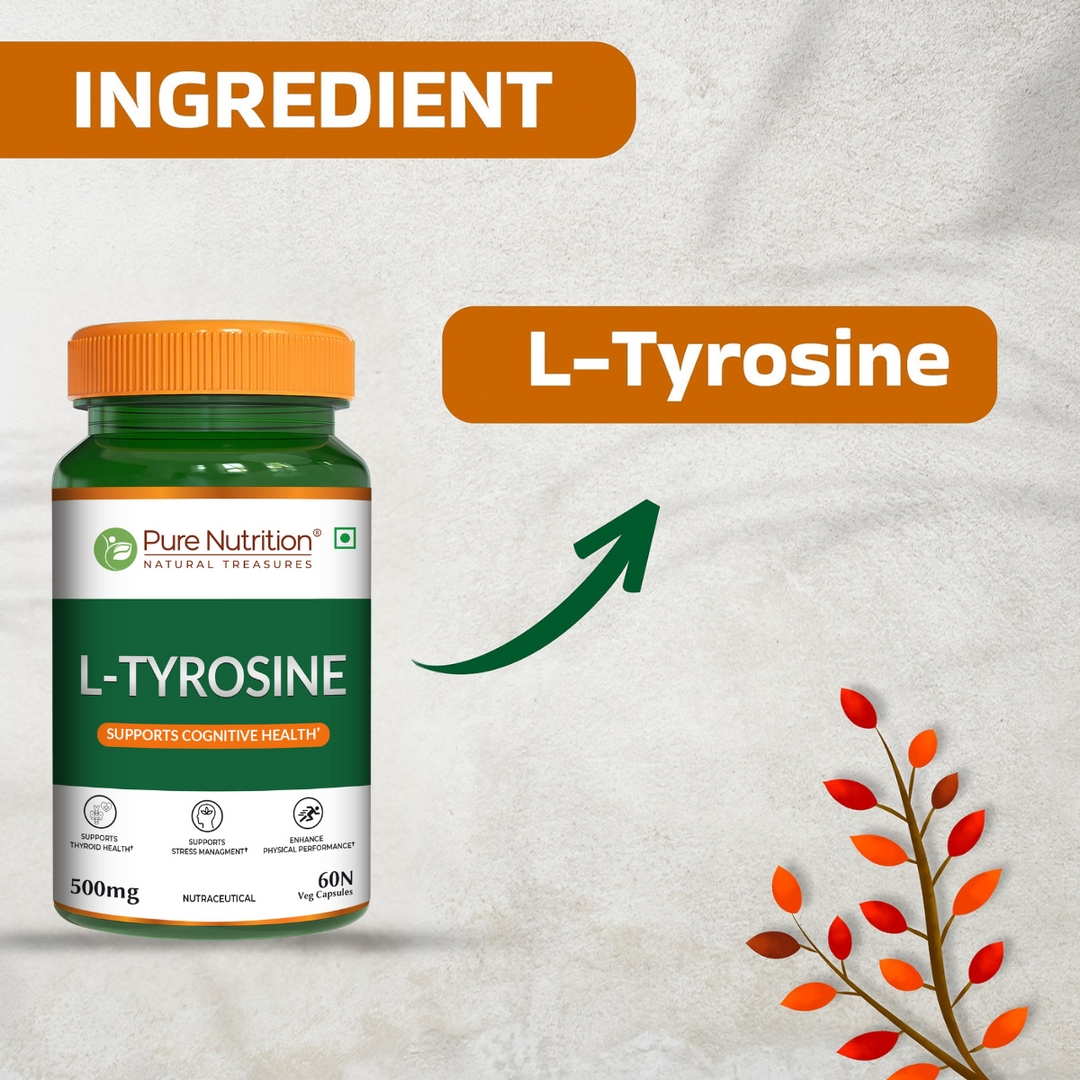 L-Tyrosine 500mg Veg Capsules Focus, Mood & Stress Management