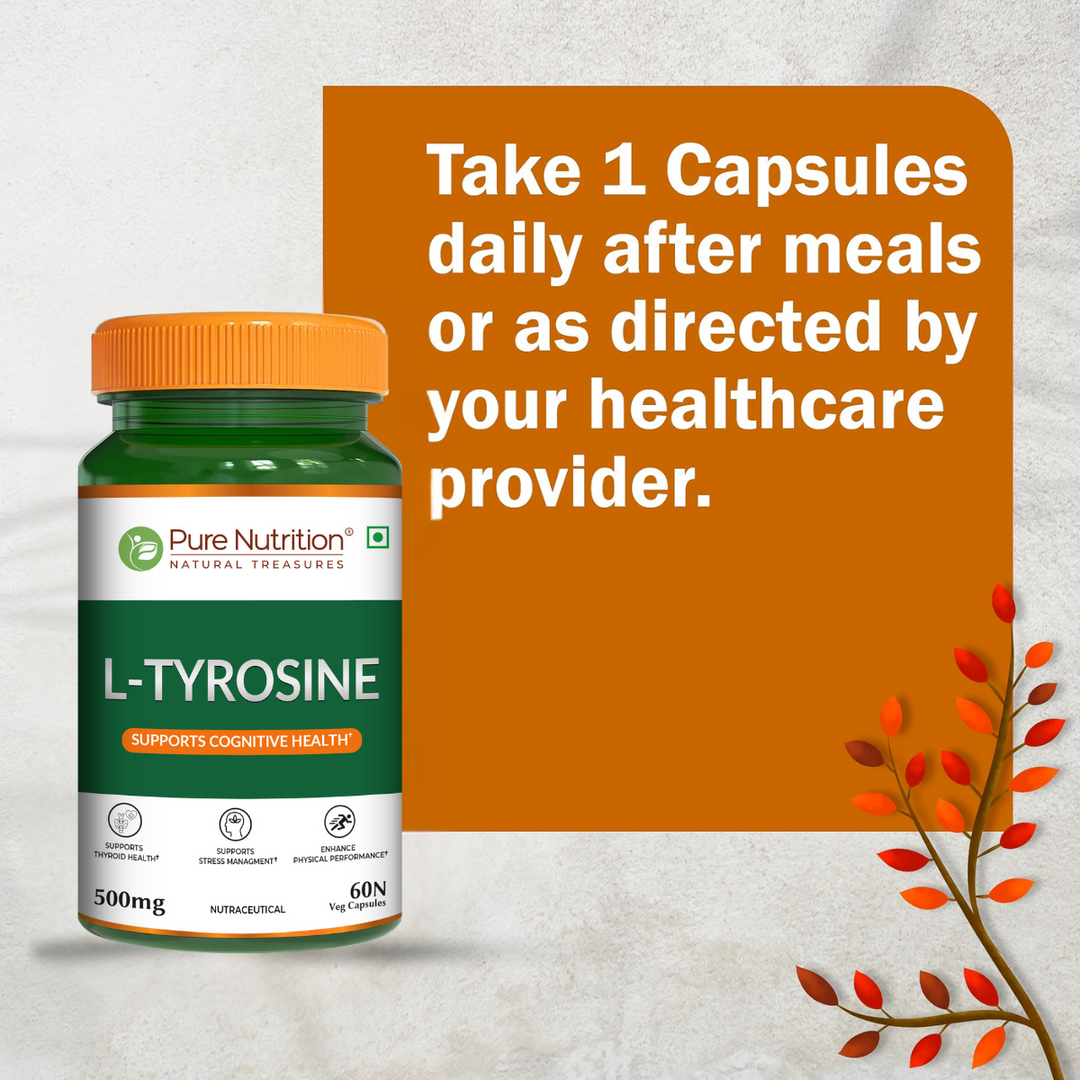 L-Tyrosine 500mg Veg Capsules Focus, Mood & Stress Management