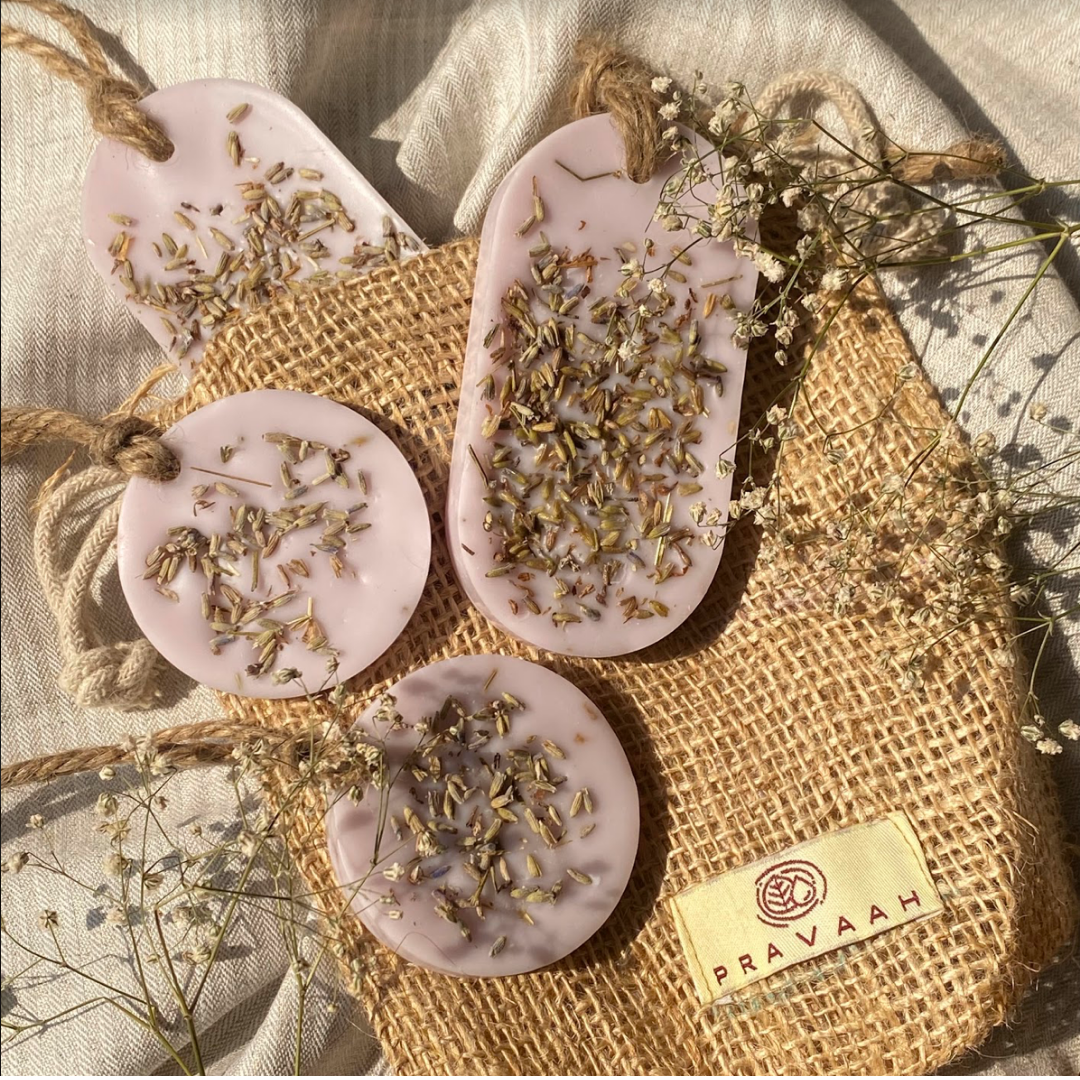 Pravaah The serenity Box | Mindful Sustainable Gift | Hemp Oil Candle | Lavender