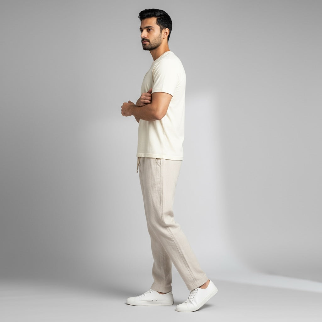 100% Premium Linen Relaxed fit pants- Men&