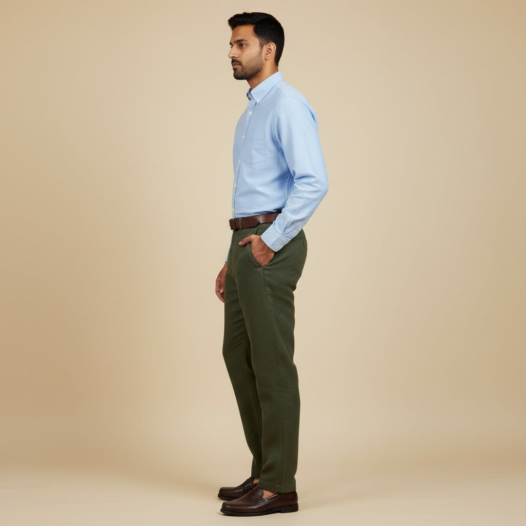 100% Premium Linen Chinos - Men