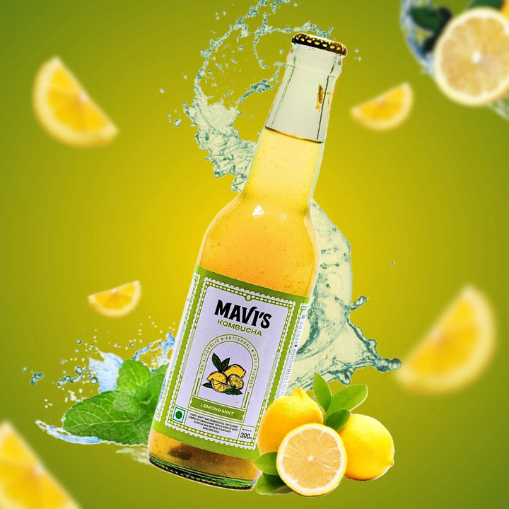 MAVI'S Lemon Mint & Basil Kombucha