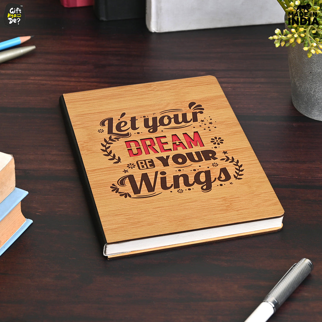 Gift Kya De Diary, Bamboo Bottle, and Key Chain | Eco-Friendly New Year Gift Hamper | Perfect For Corporate Gift