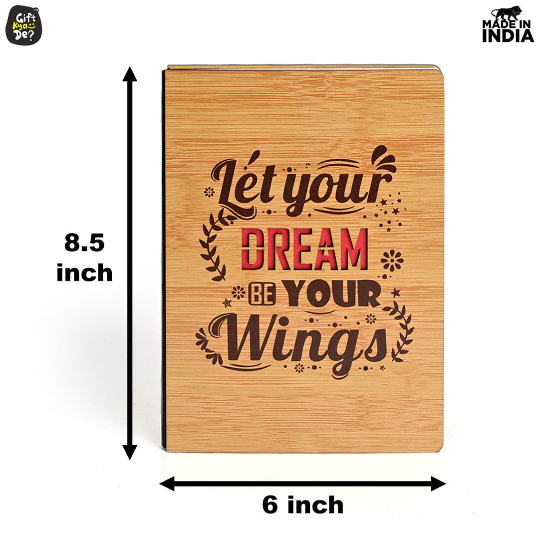 Gift Kya De Diary, Bamboo Bottle, and Key Chain | Eco-Friendly New Year Gift Hamper | Perfect For Corporate Gift