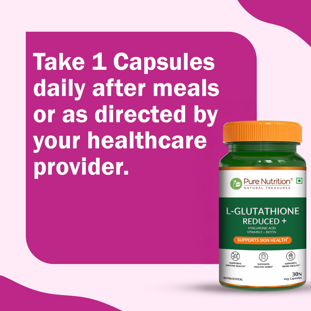 L-Glutathione Reduced+ with Hyaluronic Acid, Vitamin E, Biotin & Lycopene