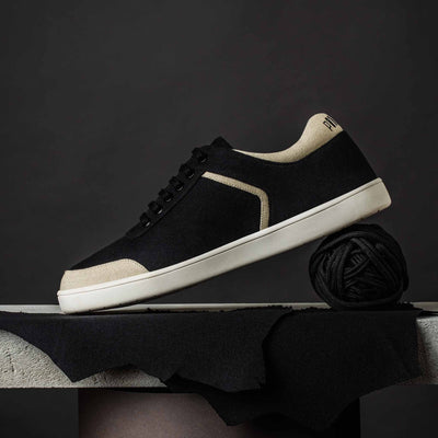 Dan Eco-Sole Black and Beige Sneakers (Unisex)