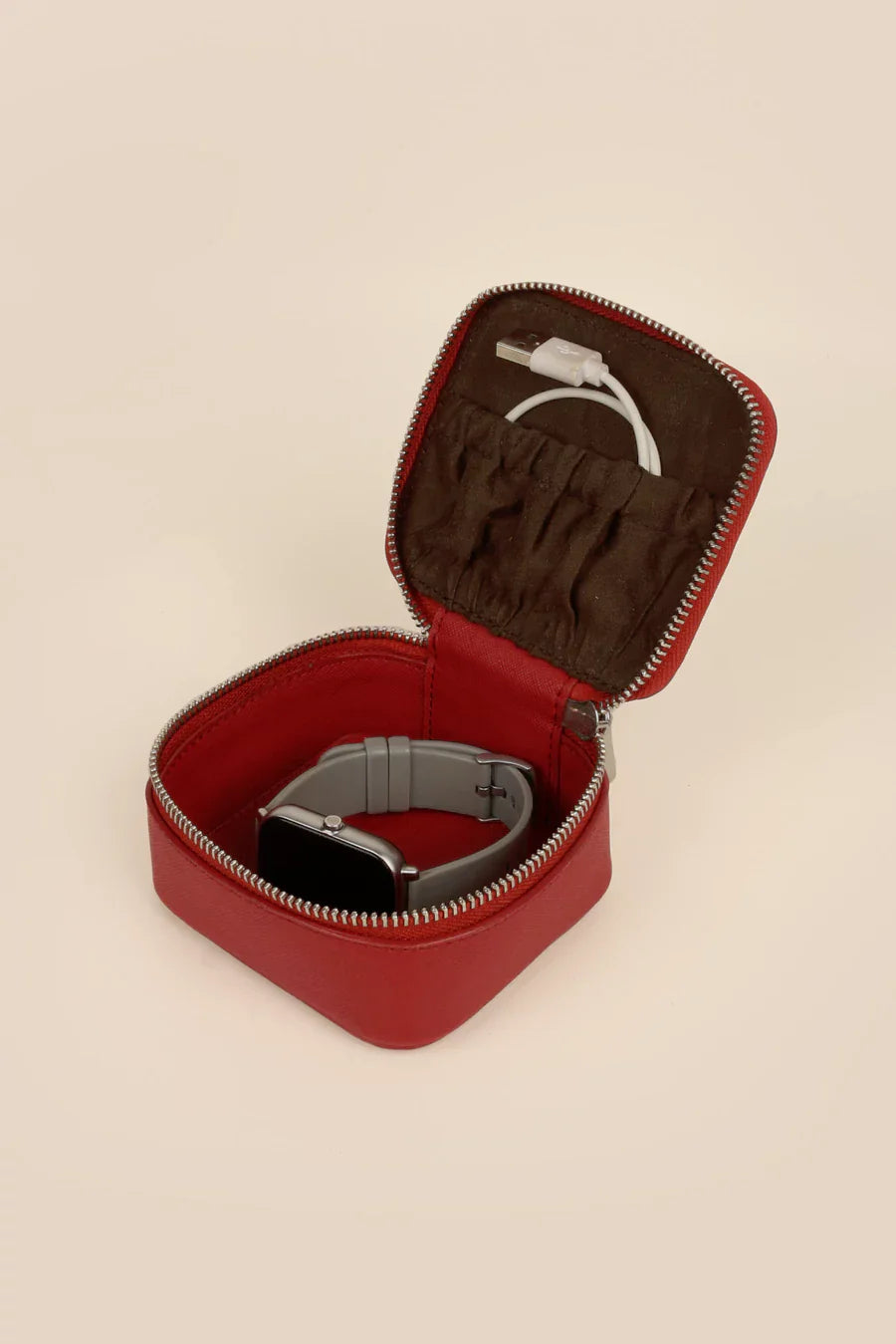 The House of Ganges - Vegan Leather Jewellery Case Sqaure