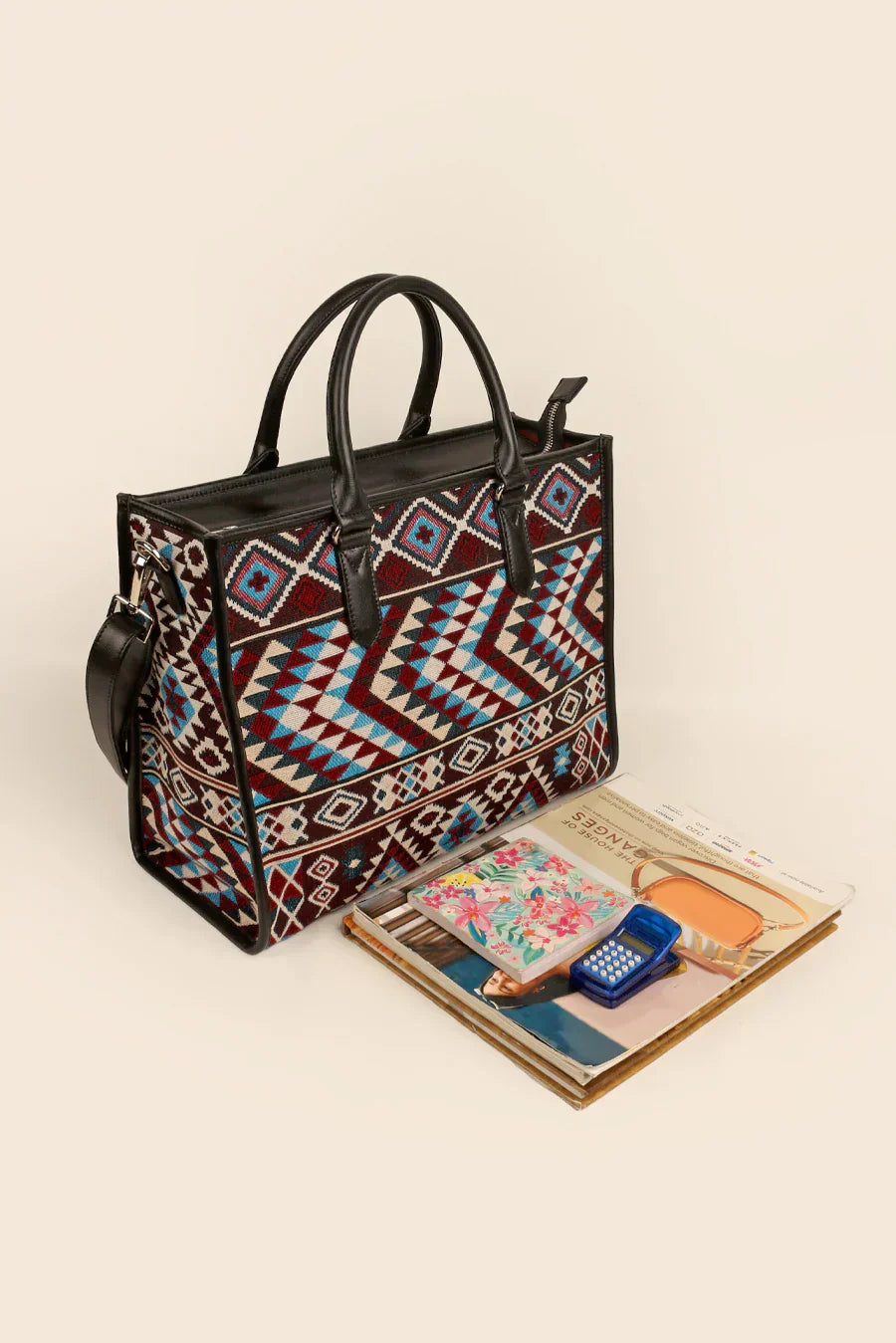 Charlotte Handloom Box Tote Bag
