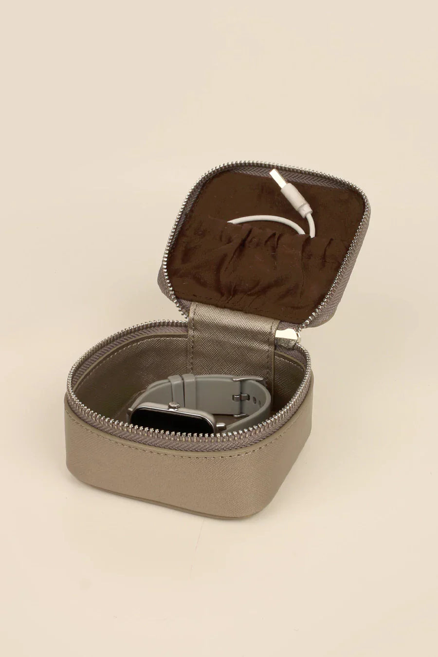 The House of Ganges - Vegan Leather Jewellery Case Sqaure