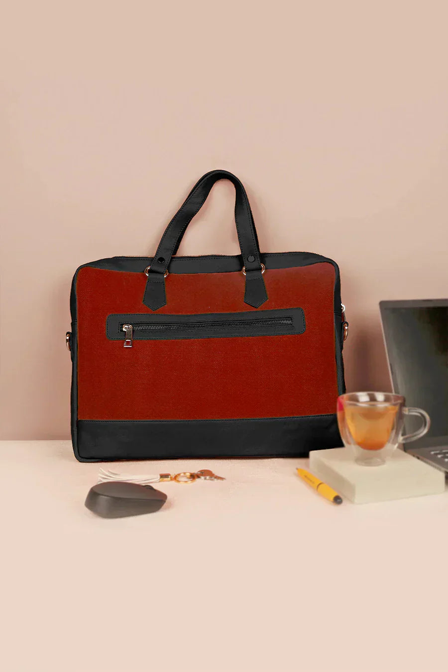 The House of Ganges - Ross Soft Jute 15 Inch Laptop Bag for Men