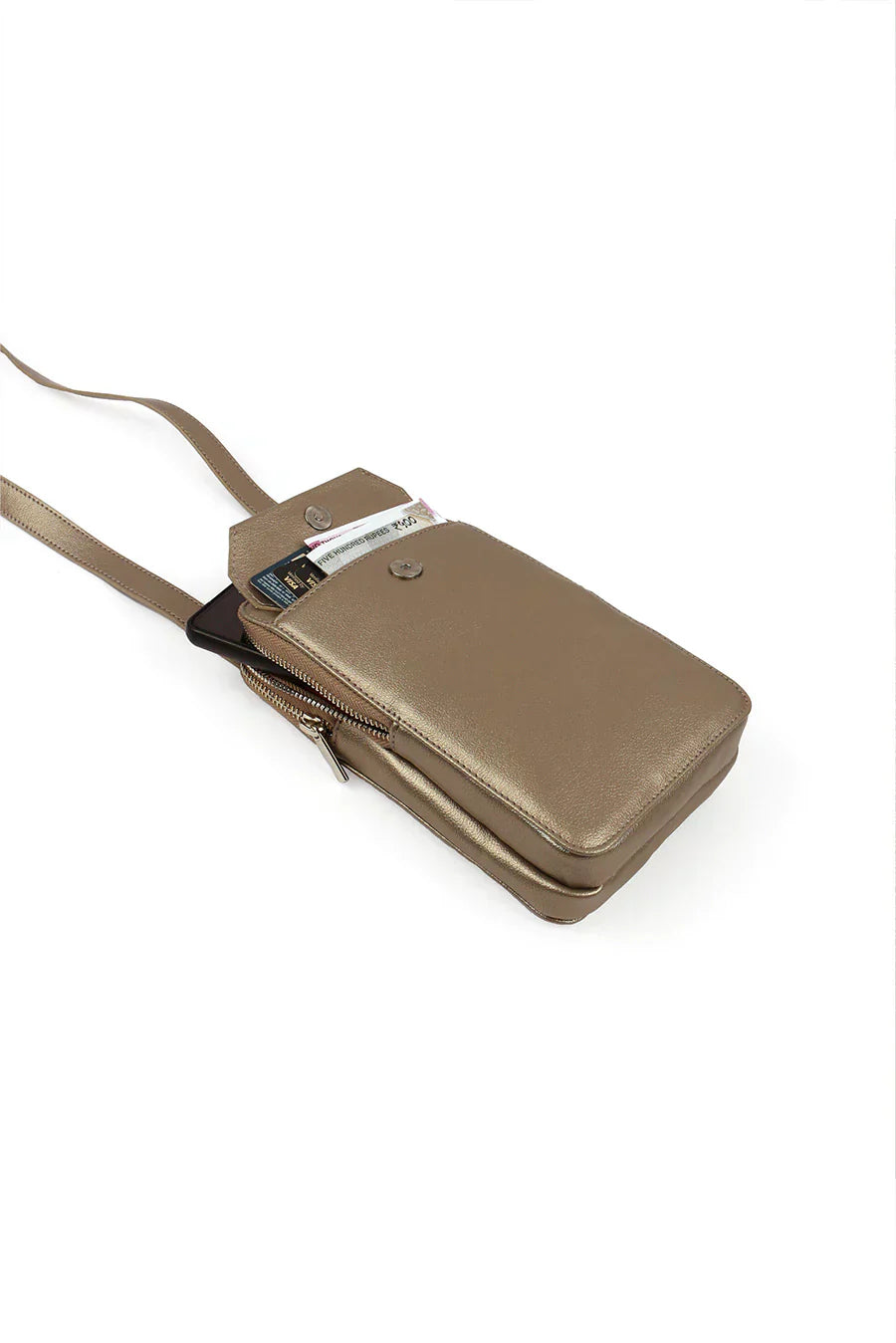 Vertical Vegan Leather Mobile Pouch