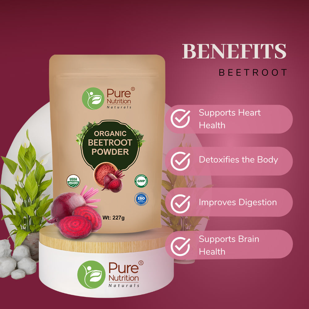 Organic Beetroot Powder | USDA Organic Beetroot Root Powder | Natural Superfood Powder