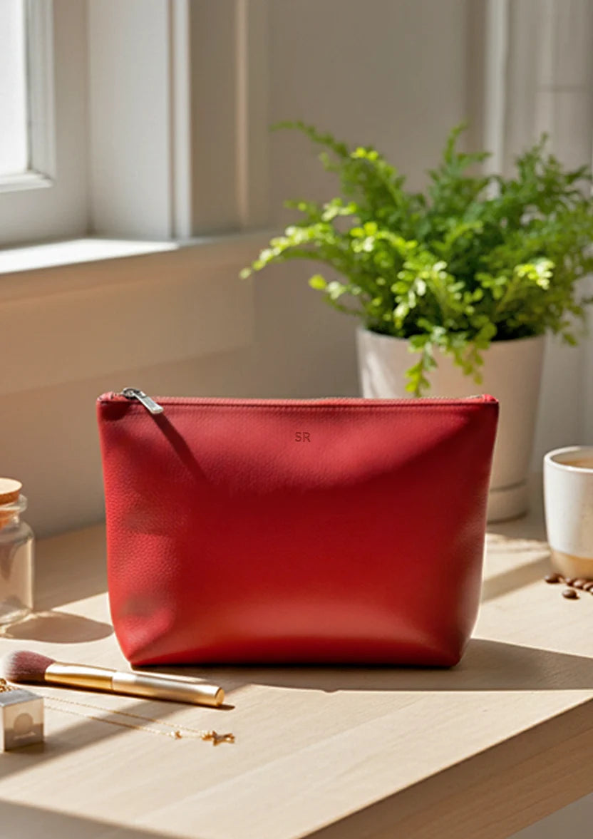 The House Of Ganges Slindon Medium Vegan Leather Toiletry Pouch
