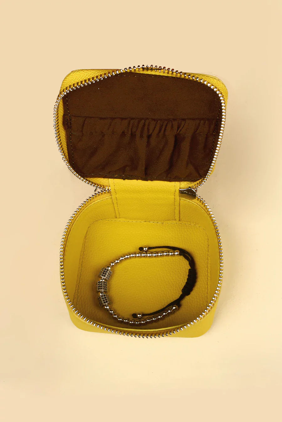 Vegan Leather Jewellery Case Sqaure