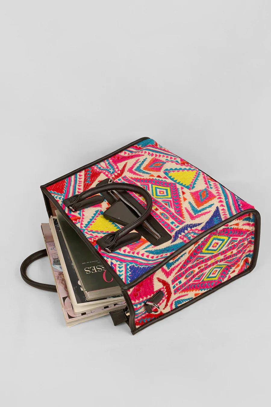 Charlotte Handloom Box Tote Bag