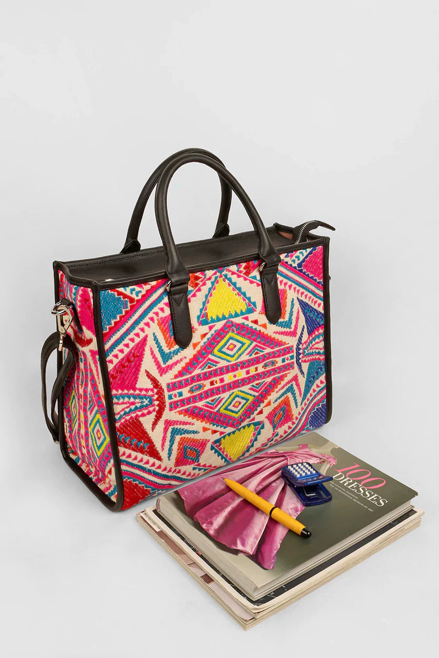 Charlotte Handloom Box Tote Bag