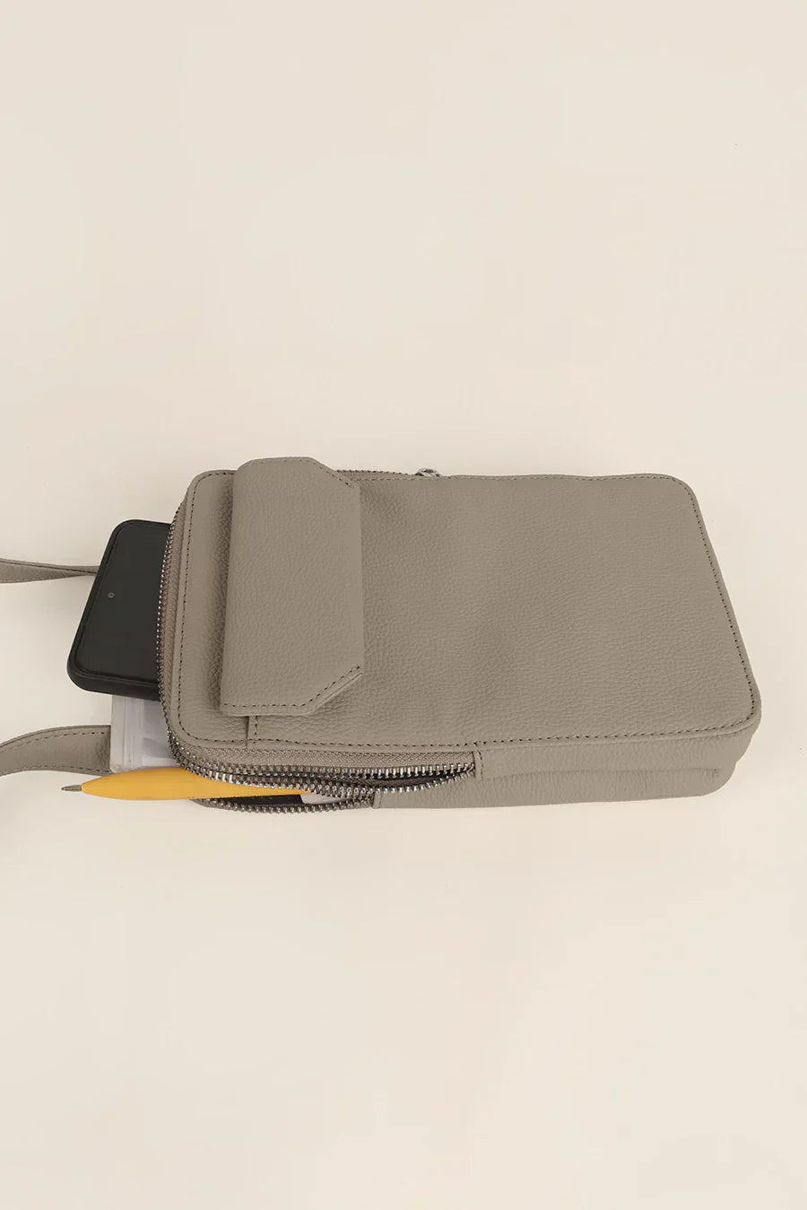 Vertical Vegan Leather Mobile Pouch