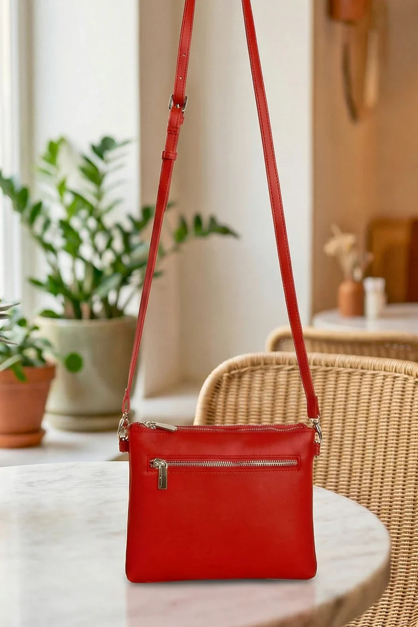 The House Of Ganges Dual Sling Vegan Leather Crossbody