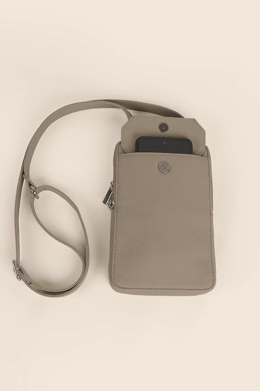 Vertical Vegan Leather Mobile Pouch
