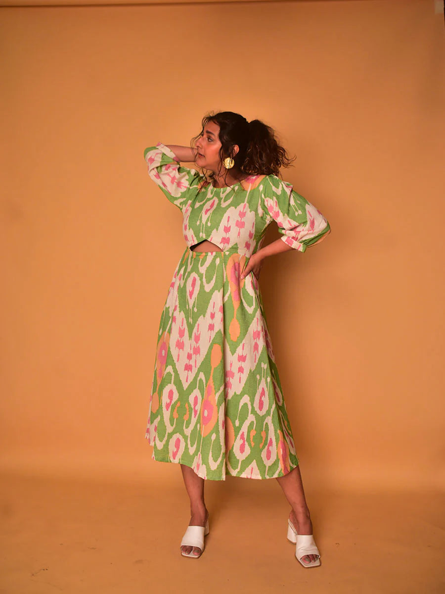 WhySoBlue Lily Cut-Out Dress