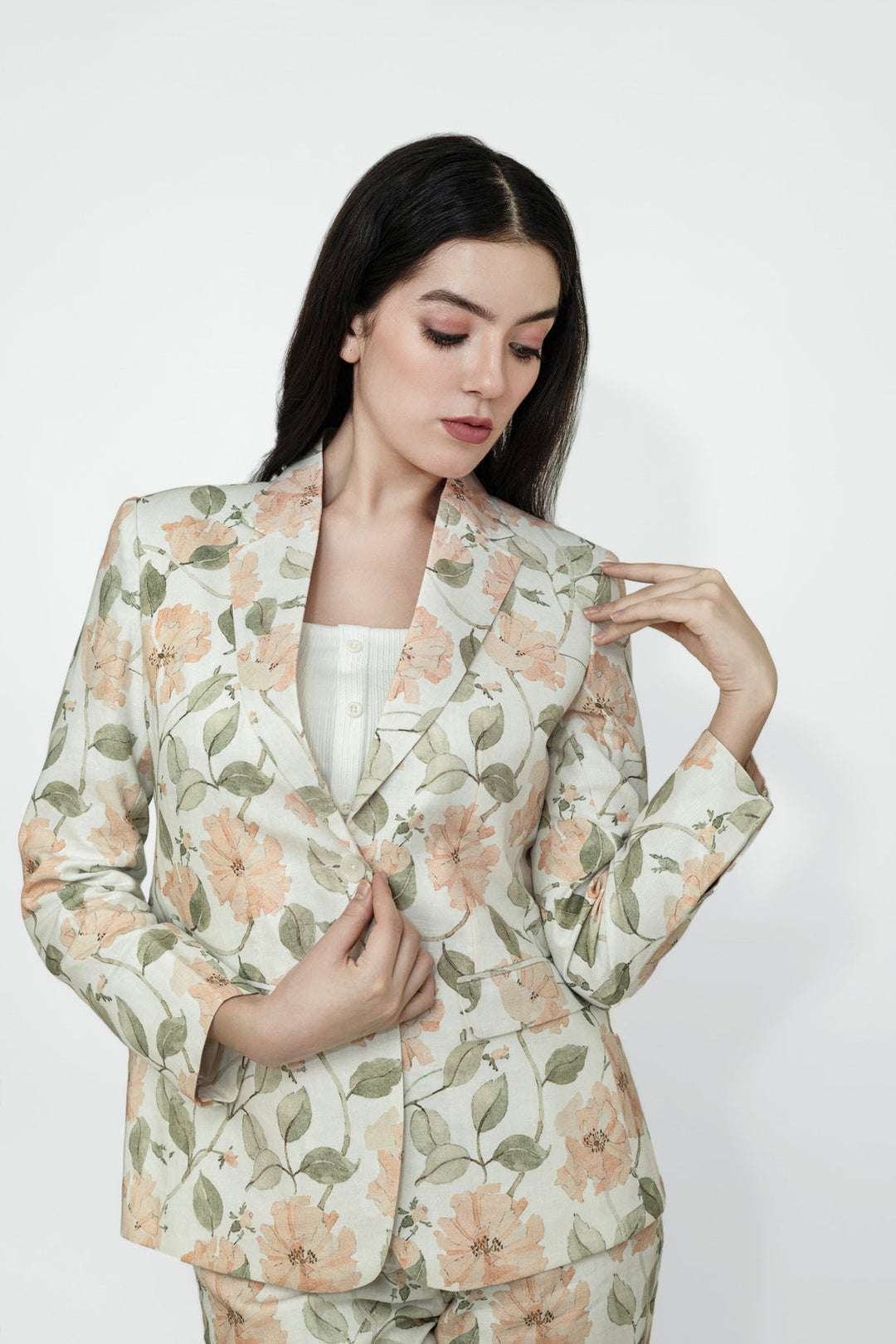 Adam Leaves Nox- Woman Linen Blazer