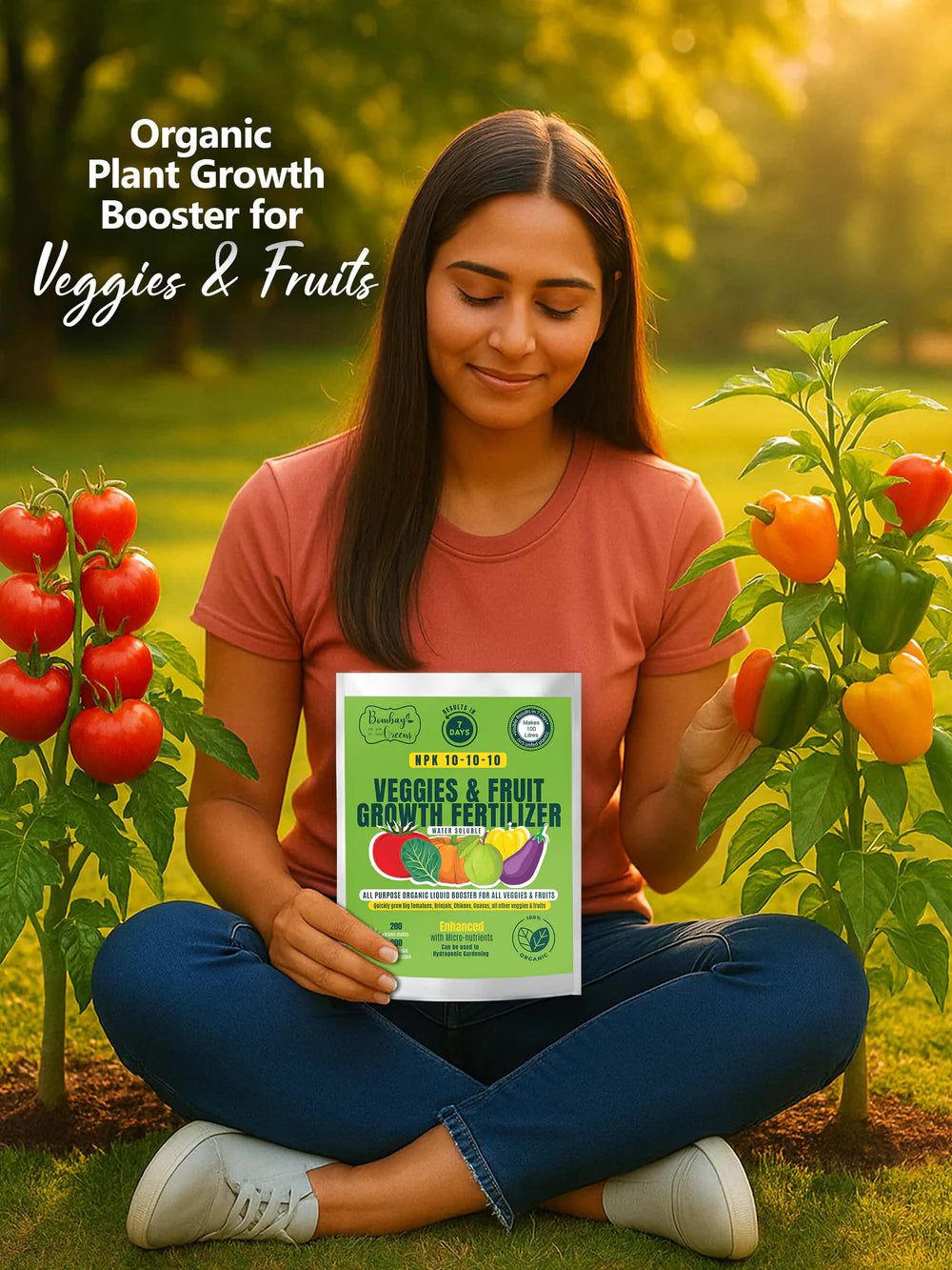 Bombay Greens Liquid Organic Fertilizer for Vegetables & Fruits - NPK (10-10-10)