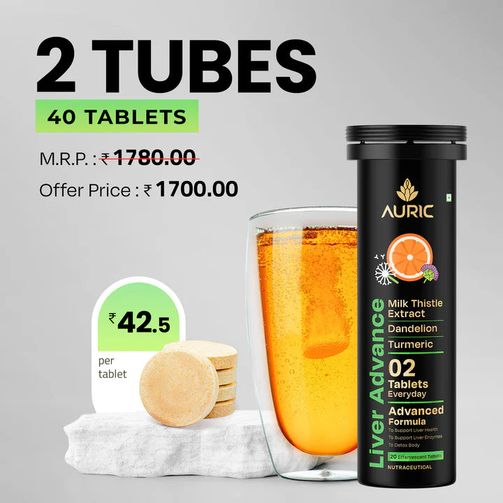 Auric Liver Advance Effervescent Tablet - Drop Fizz & Drink